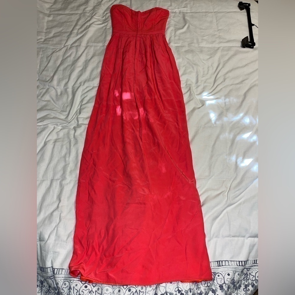 Parker bayou formal dress in coral - Picture 2 of 4